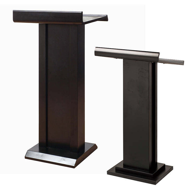 酒店讲台演讲台发言台迎宾台接待台会议室实木讲台黑色铁烤漆餐台