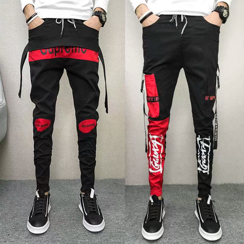 Overalls Chaopai Beam feet American style street Trend Hip hop trousers Versatile Feet Nine points Closing trousersin the Men's clothing, Casual pants category - from Buy2taobao.com to provide professional Taobao agent buy service