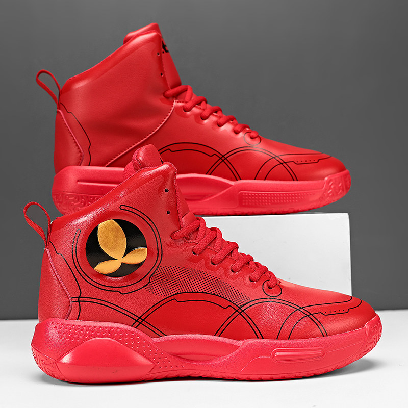 aj男鞋2022新款男士本命年红色高帮篮球运动鞋虎年限定鞋子男潮鞋