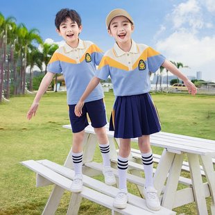 小学生班服夏天活动拍照春夏季班级定制亲子装一年级短袖运动套装