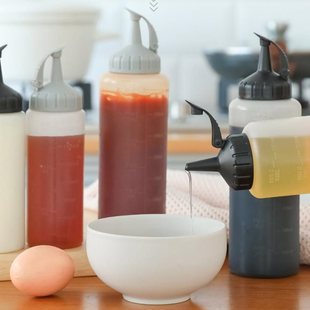 食品级多孔挤酱瓶塑料蜂蜜沙拉番茄酱专用厨房酱料挤压式调料瓶罐