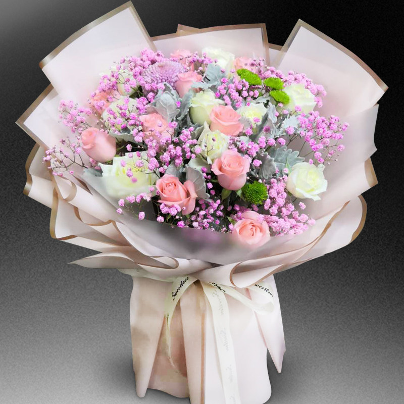 情人节混搭玫瑰花束鲜花速递同城北京上海广州郑州济南太原深圳——城