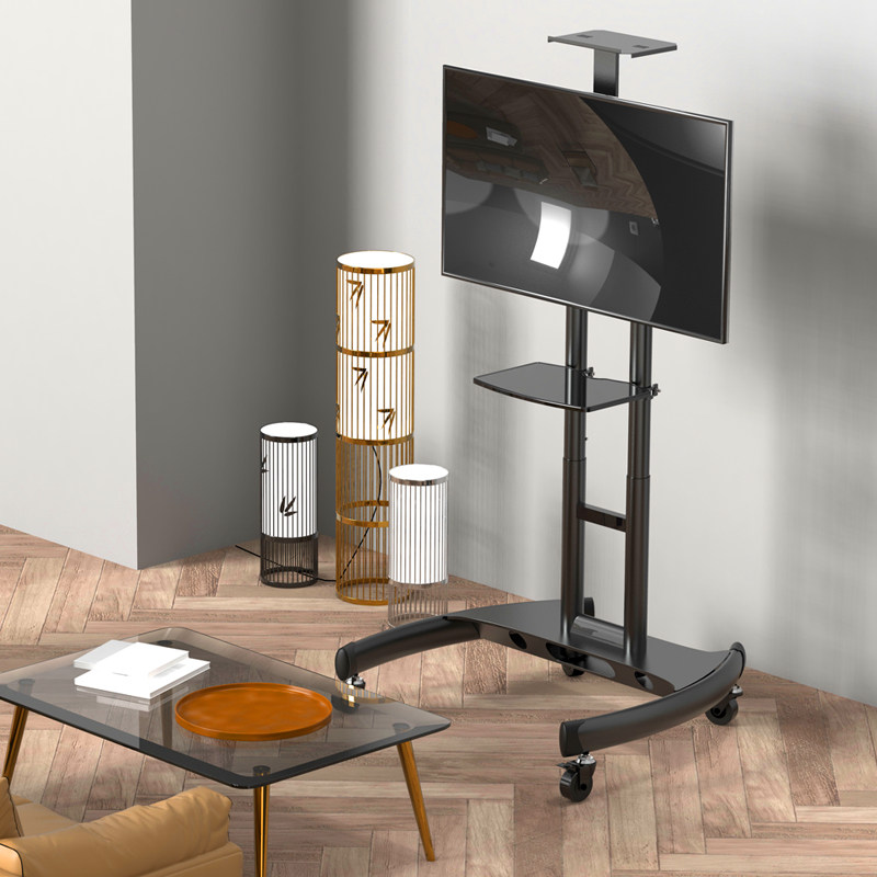 可移动电视支架落地挂架小米索尼tcl55/65英寸通用一体机带轮推车