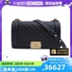 【自营】中古98新Chanel/香奈儿女斜挎包LEBOY皮革菱格纹黑色金扣