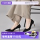 【自营】Jimmy Choo周仰杰 女士绒面皮革尖头高跟鞋 ROMY 85 SUE