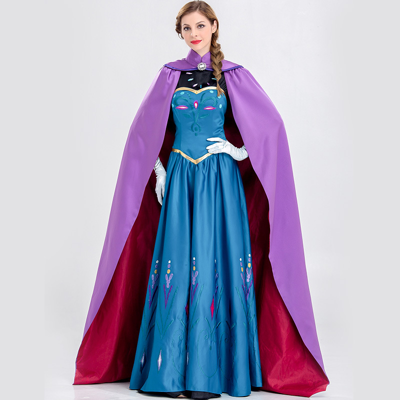 冰雪奇缘公主裙成人 女王安娜披风连衣裙 欧美表演礼服cos服装|ruв категории Женская одежда, костюм/национальная одежда/театр костюм, национальная одежда/этап погрузки - от Buy2taobao.com для оказания профессиональной услуги покупки агента Taobao