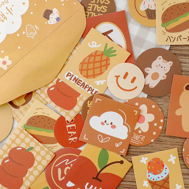 ins风可爱卡通贴纸套装手帐素材手机壳ipad装饰小图案贴画少女心手杖