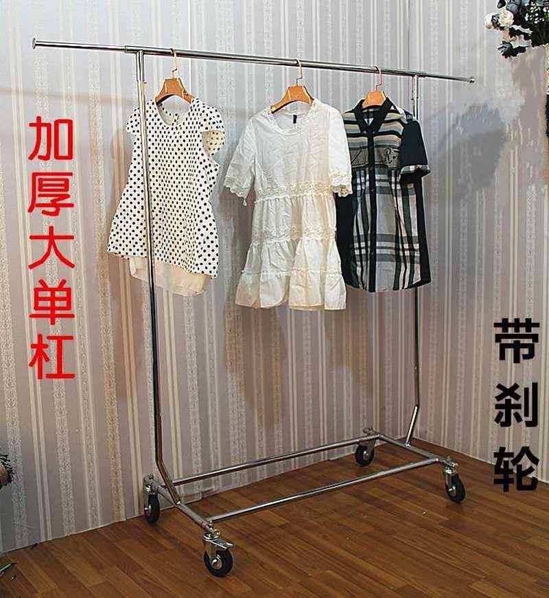 落地架龙门带轮折叠移动挂衣服架子拆卸式展会展示架可服装店伸缩