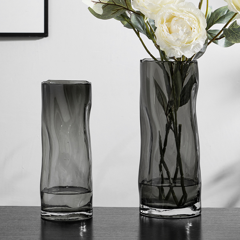 北欧创意特大号玻璃花瓶简约水养富贵