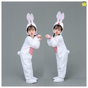 小白兔演出服六一儿童小兔子演出大灰狼动物表演幼儿兔子舞蹈纱裙