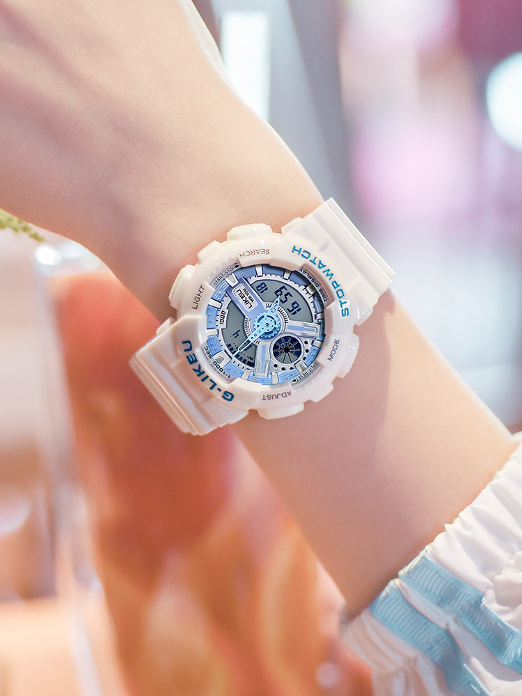 罗西尼杨紫同款手表女款学生运动防水夜光电子表初高中儿童女孩气