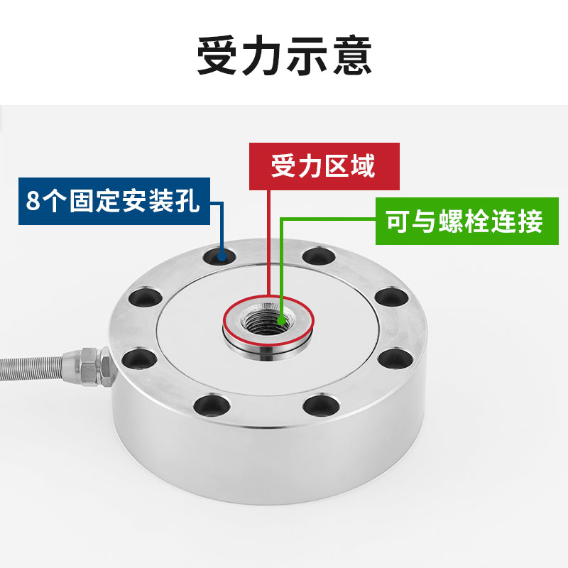 中皖金诺轮辐式称重传感器JLBU1圆形拉力测力重力重量压力高精度