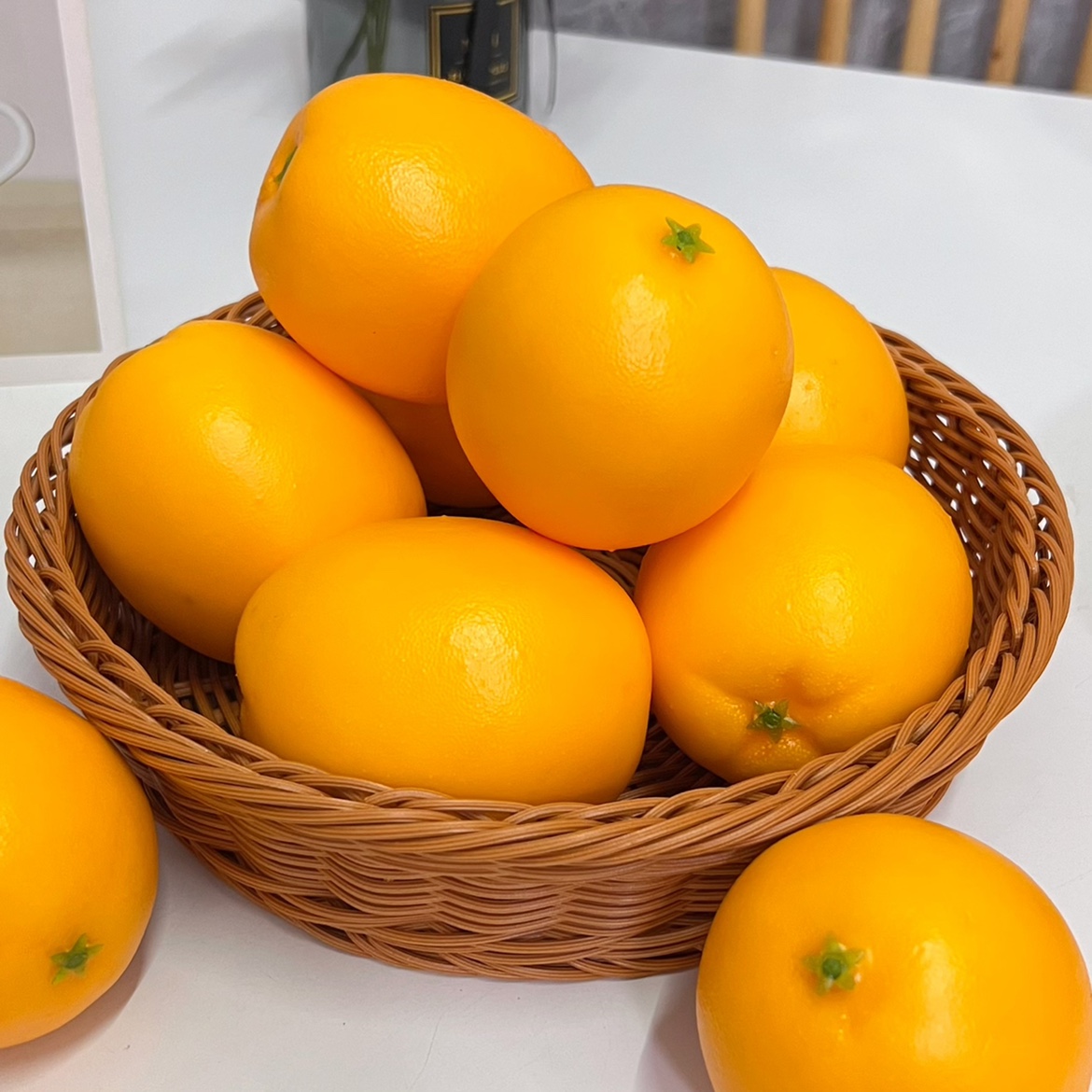 仿真水果模型橙子西柚食物道具果蔬摆件食品装饰家居橱柜装饰玩具