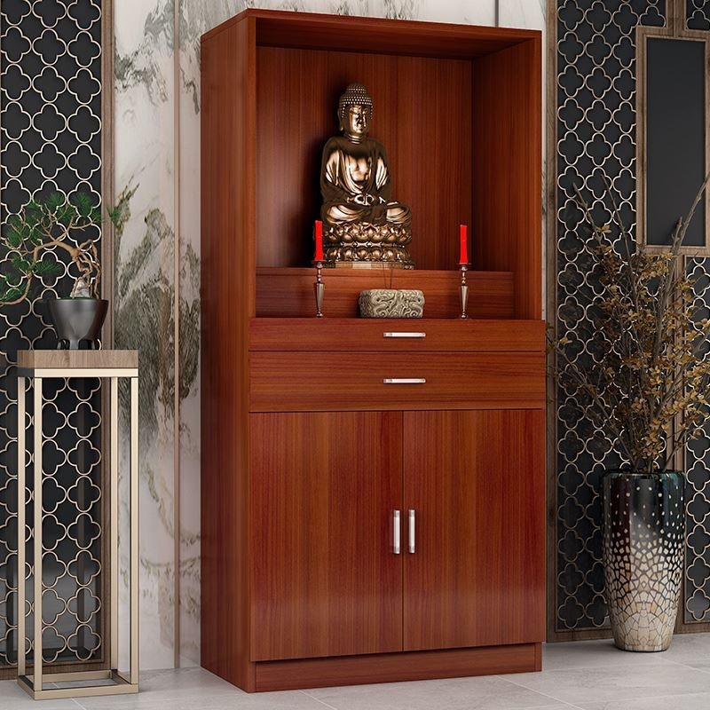 财神爷柜子新式供桌中式案台佛柜立柜家用轻奢客厅放财神爷的柜子