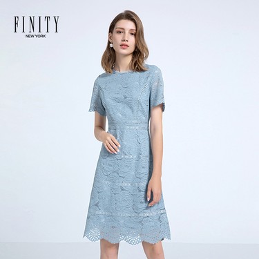 【添添kindiy】FINITY 夏季显瘦复古法式连衣裙 F22UCT526L