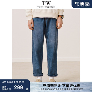 TeenieWeenie小熊男装简约牛仔裤夏季休闲直筒宽松潮牌长裤子