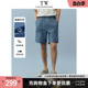 TeenieWeenie小熊男装牛仔短裤2024夏季新款直筒休闲美式裤子