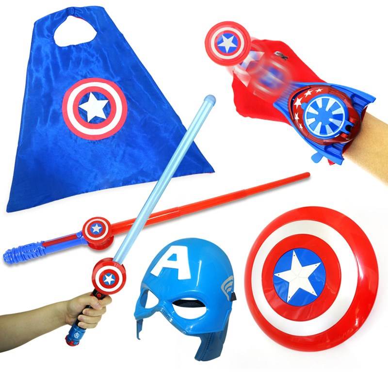 万圣节面具美国队长盾牌儿童玩具披斗篷防护盾男孩cos武器男童|msdalam kategori Toy/bayi/teka-teki/blok bangunan/model, elektronik/cahaya/berudara/mainan rumit, mainan LED - dari Buy2taobao.com untuk memberikan perkhidmatan ejen Taobao profesional membeli