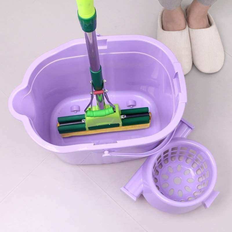 一折涮拖把桶家用挤水 手动_地拖桶挤水桶涮拖把桶拖地桶单桶洗拖布桶