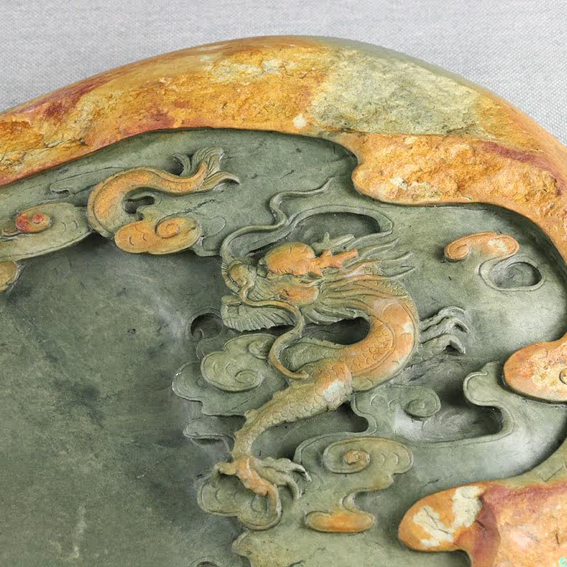 广东省工艺美术大师陈金明工作室作品 《飞龙在天》砚