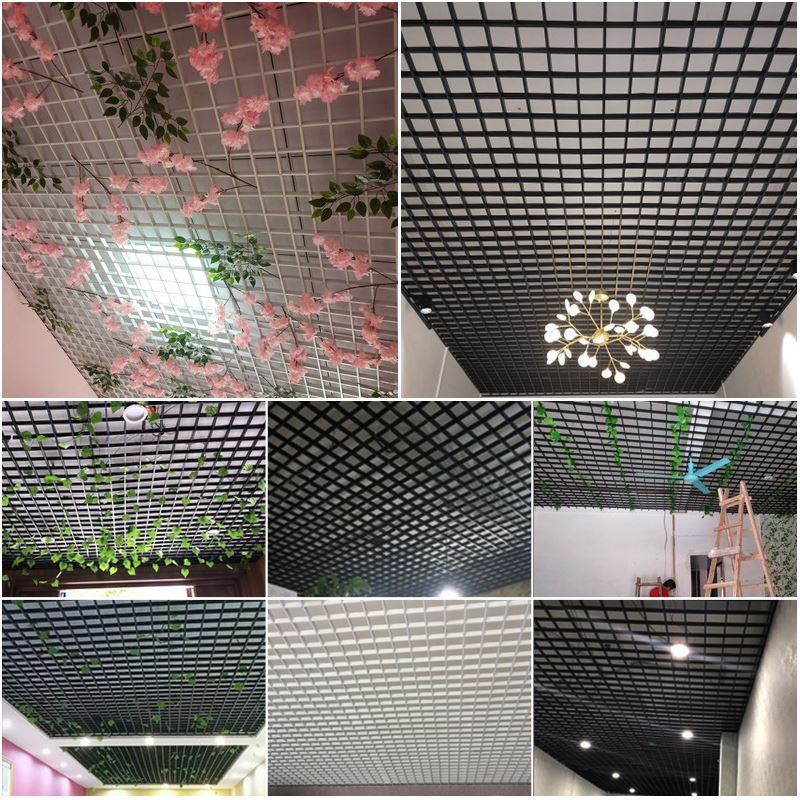 栅架吊顶格栅天花网格铁格栅栅栏超市装饰黑色方网方格子铝铁室内