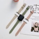 适用于iwatch7代表带applewatch654321代se苹果手表带细皮质柔软创意编织个性真皮小众细女生潮40/42/44/40mm