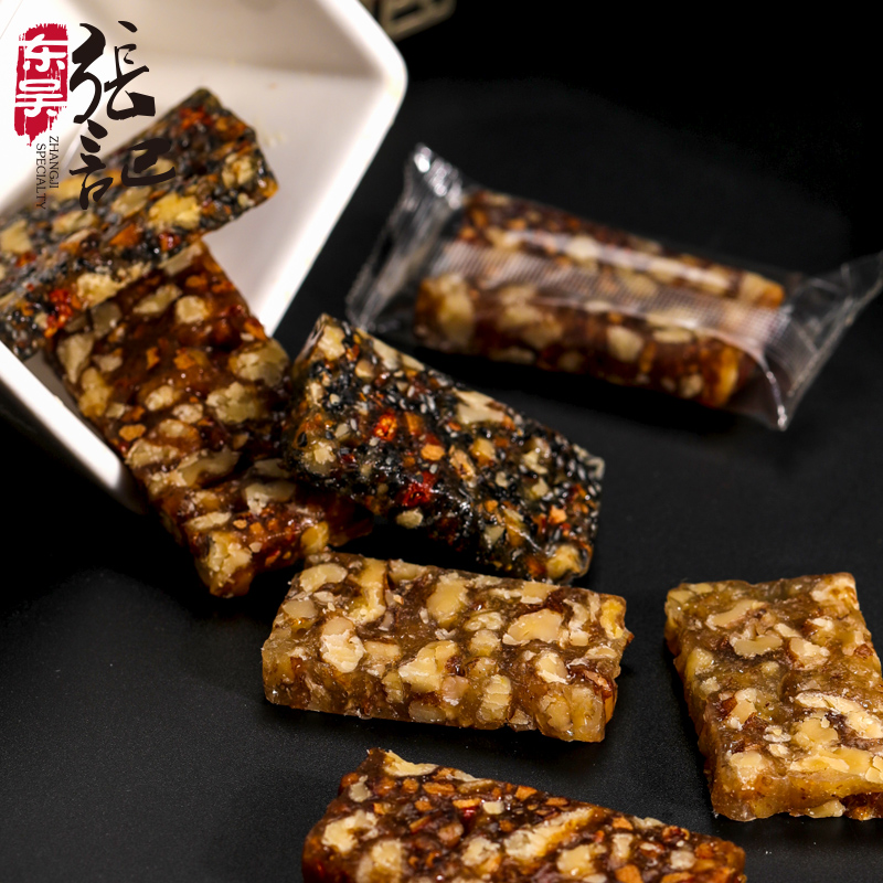 东吴张记江苏特产核桃糕300g原味黑芝麻红枣核桃糕核核桃软糖片装