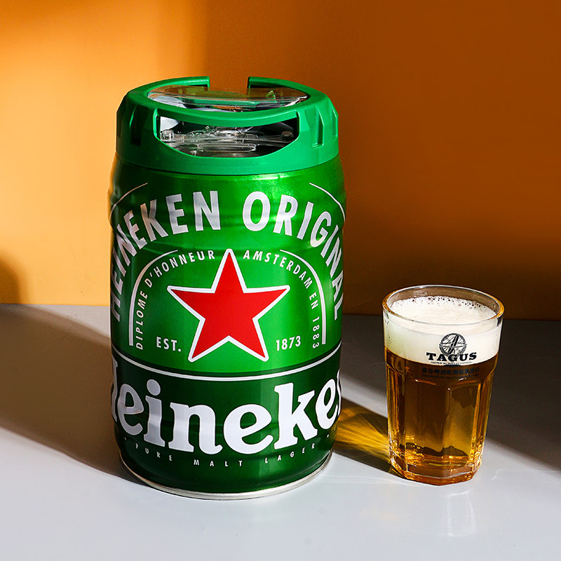 【进口】heineken喜力5l铁金刚桶临期清仓特价精酿扎啤海尼根啤酒