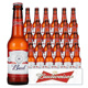 【进口】百威/Budweiser啤酒330ml*24瓶装拉格黄啤酒整箱清仓