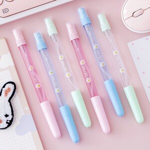 创意雏菊喷雾中性笔多功能学生防疫抗菌灌装式喷水签字笔书写水笔