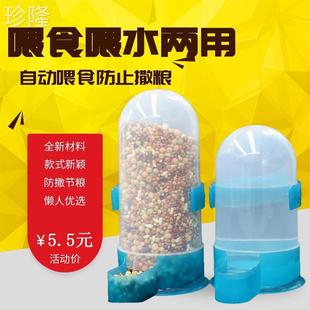 鸽子饮水器信鸽用品用具鹦鹉喂食器鸟用食盒食槽芦丁鸡自动喂水壶