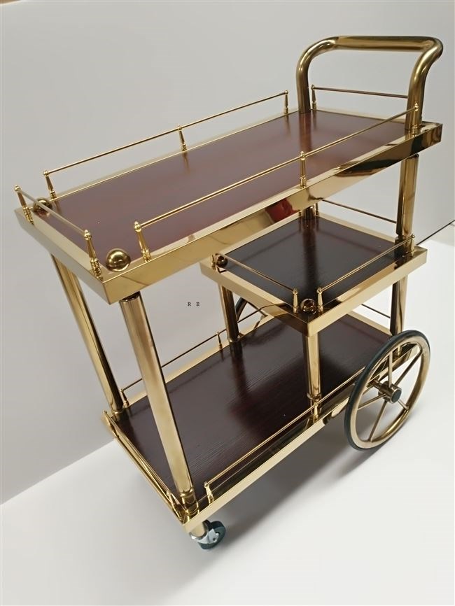 甜品酒店送餐钢木三层服务车餐厅餐车车车推车餐车