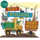 建筑工人的一周工作计划 Leo Timmers Busy Builders Busy Week 英文原版 儿童纸板书 交通工具绘本百科 进口童书 又日新