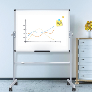 AUCS 傲世白板写字板移动支架式带轮双面磁性家用儿童小白板可擦