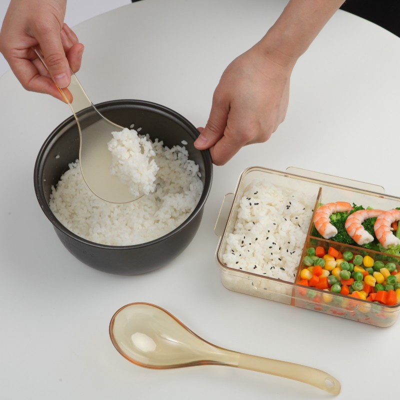 茁健茁康PPSU饭铲 汤勺材质透明可微波蒸煮耐用单只组合装餐具