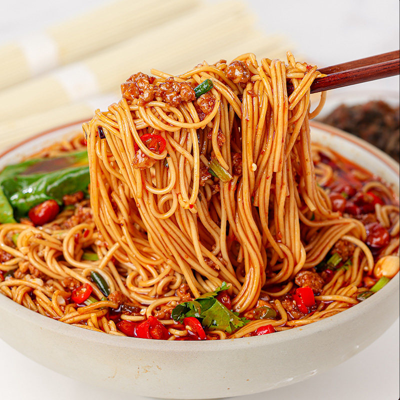 担担面四川正宗特产油泼刀削面拌面速食懒人食品夜宵葱油拌面面条