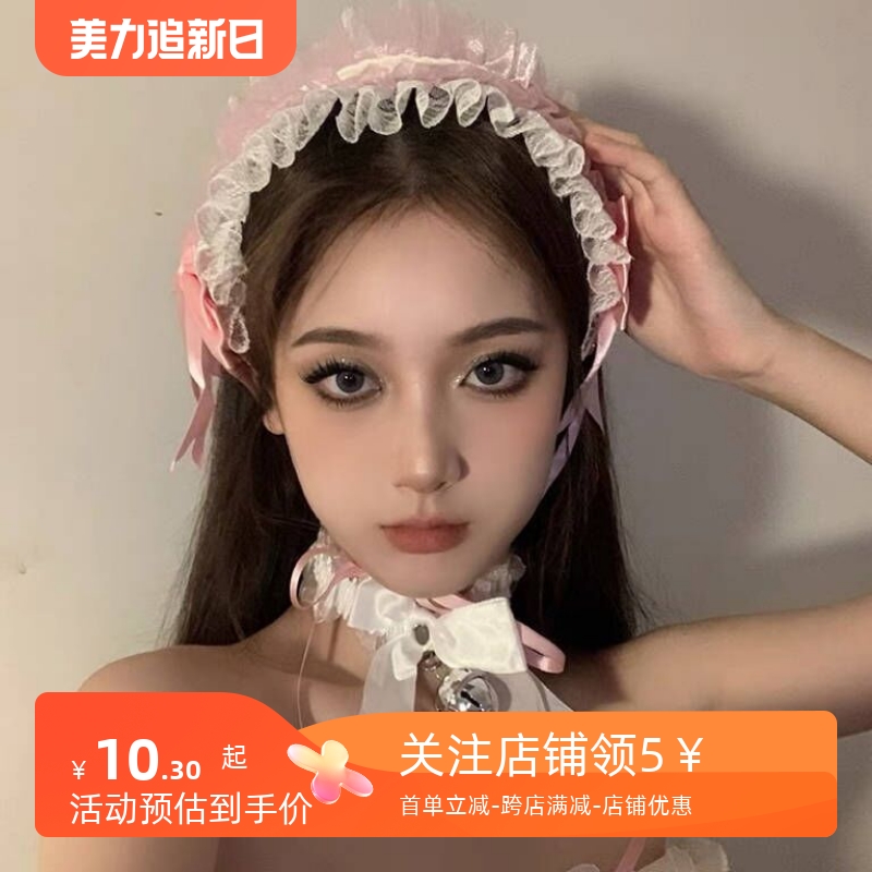 日系软妹Lolita洛丽塔蕾丝头饰甜美百搭kc发带发饰lo娘女仆日常