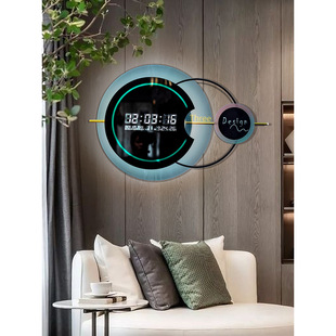 万年历电子钟2024年新款led数字挂墙时钟带温度显示客厅钟表挂钟