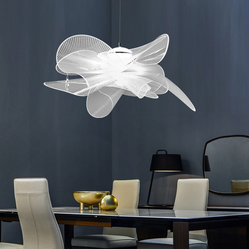 北欧轻奢创意灯具丹麦时尚简约咖啡厅客餐厅卧室吧台蝴蝶艺术吊灯
