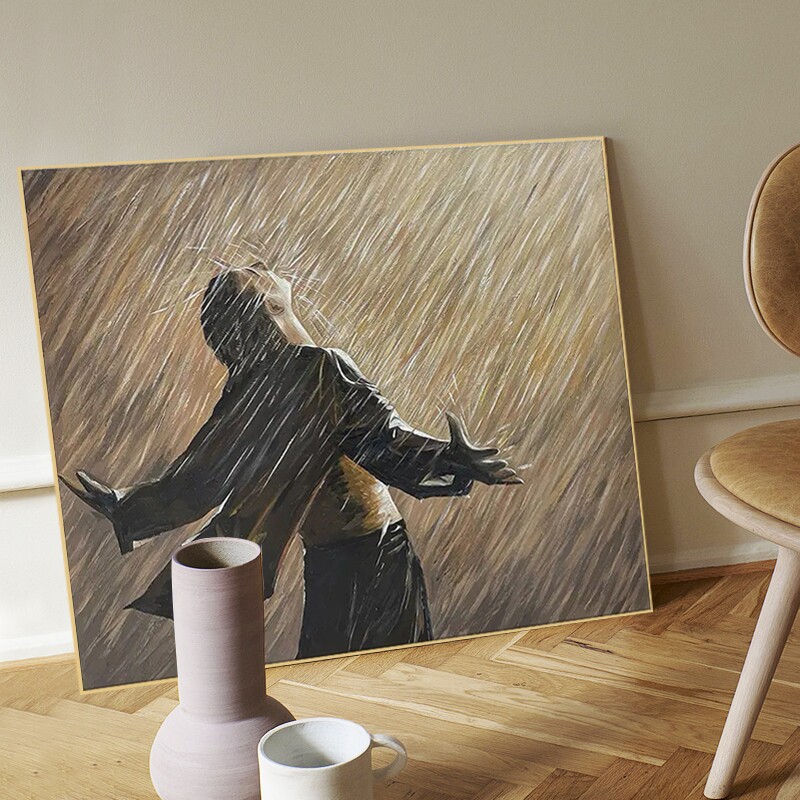 《救赎》艺术定制限量版壁画装饰画油画手绘客厅肖申克的救赎挂画