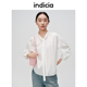 indicia标记商场同款春季新款设计感系带薄款衬衫上衣6B404SY224C