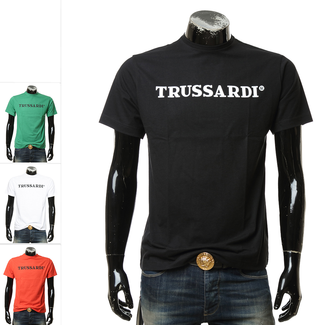 trussardi 楚萨迪 男士字母logo短袖圆领t恤 52t00589 1t005651