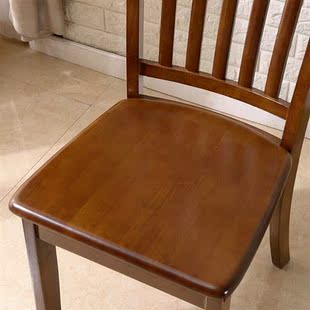 定制新舒和居 餐椅 实木椅子 全实木椅子靠背椅餐厅餐桌椅橡胶木