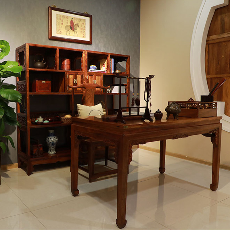 齐家守艺人伯利兹黄檀画案书桌红木学习桌办公桌仿古书房家用