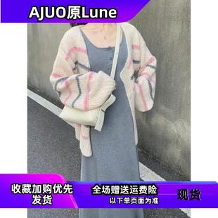 LUNE灰色吊带连衣裙女2024春季新款小个子气质显瘦收腰背心长裙子