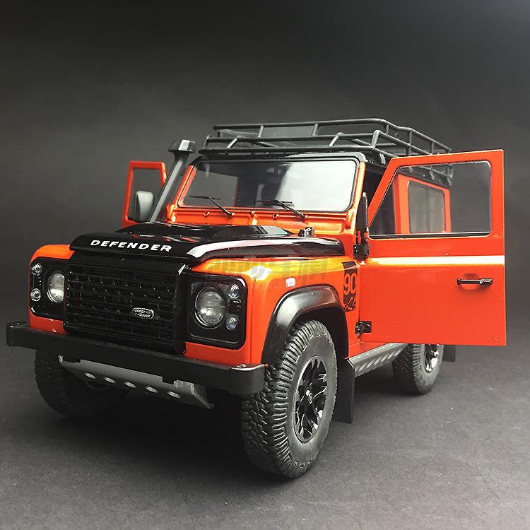 礼品汽车模型京商路虎卫士越野车短轴合金全开火车
