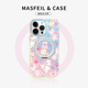 MASFEIL × 甜心派对适用苹果16Promax手机壳新款ip14磁吸带支架iPhone15Pro保护套支点Lo5好看外壳可爱13pm