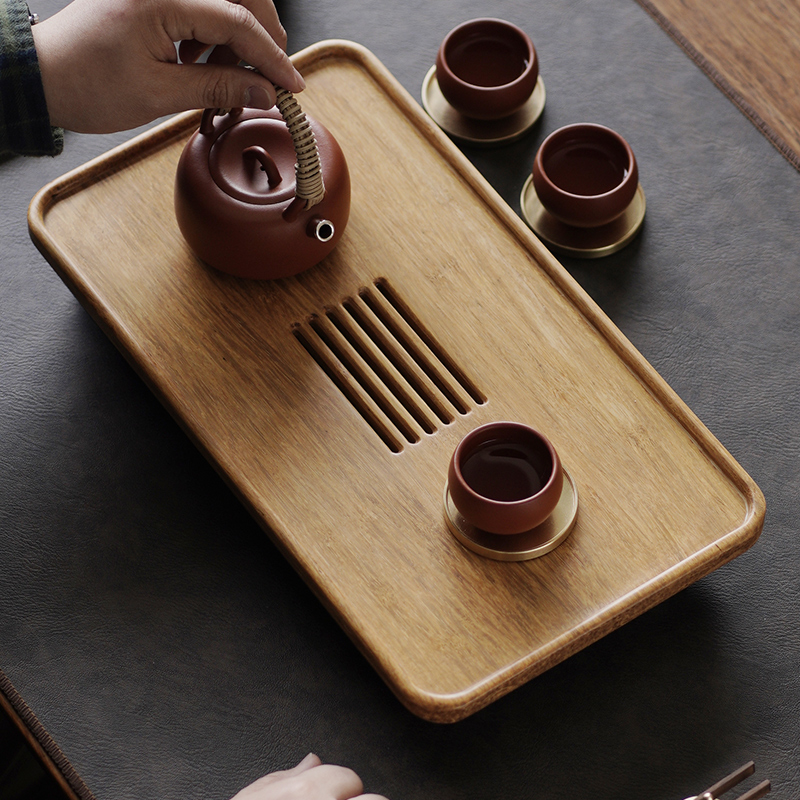 一条实木茶盘家用功夫小茶台现代简约日式储水排水茶海客厅干泡台