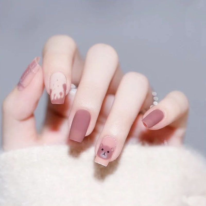 指甲贴片网红爆款显白美甲成品 新娘可拆卸光疗甲片穿戴甲学生