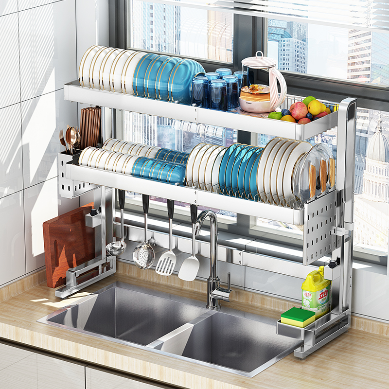 厨房置物架多功能水槽放碗架洗碗池沥